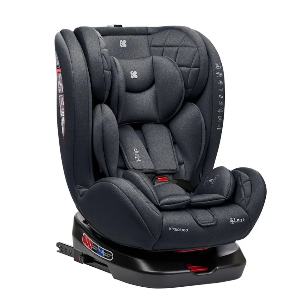 Kikkaboo Kindersitz i-Trip i-Size (40-150 cm) Gruppe 0+/1/2/3 verstellbar Isofix grau