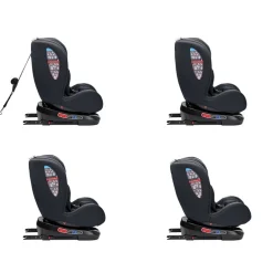 Kikkaboo Kindersitz i-Trip i-Size (40-150 cm) Gruppe 0+/1/2/3 verstellbar Isofix grau
