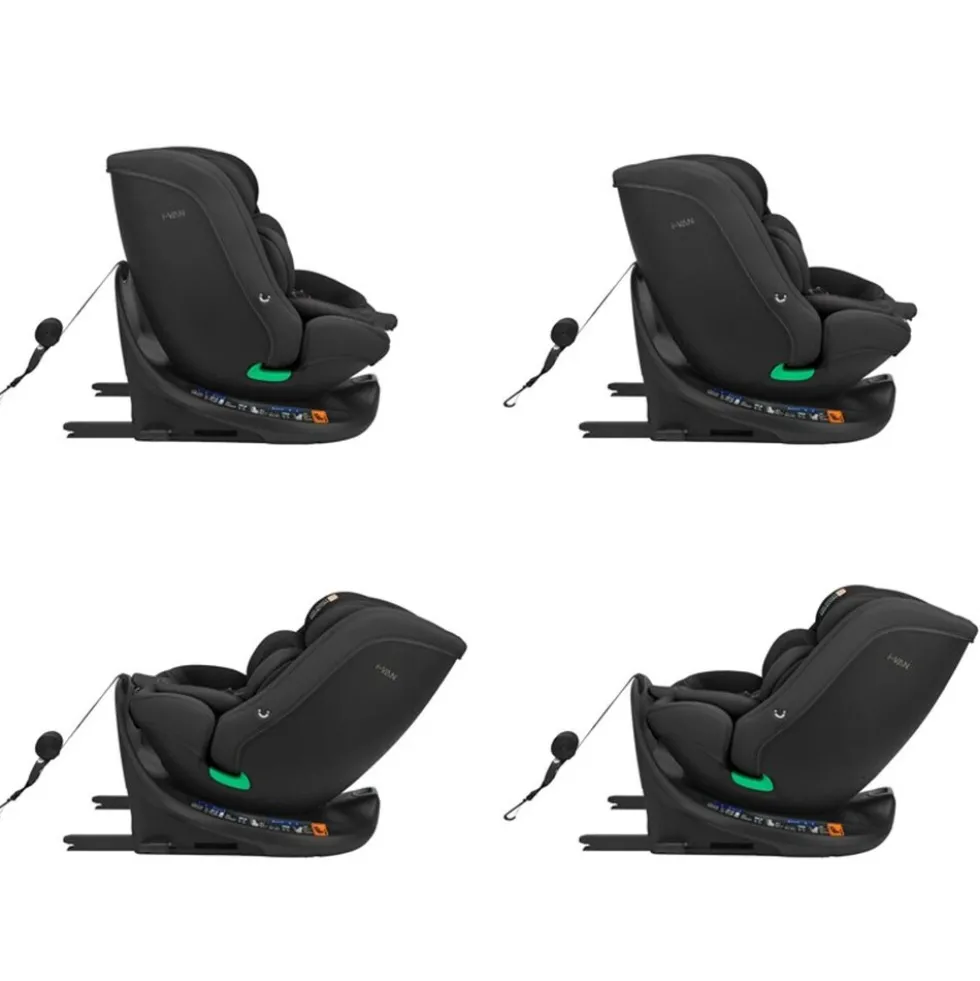 Kikka boo Kindersitz i-Van i-Size (40-150cm) Isofix Gruppe 0+/1/2/3 Kopfstütze schwarz