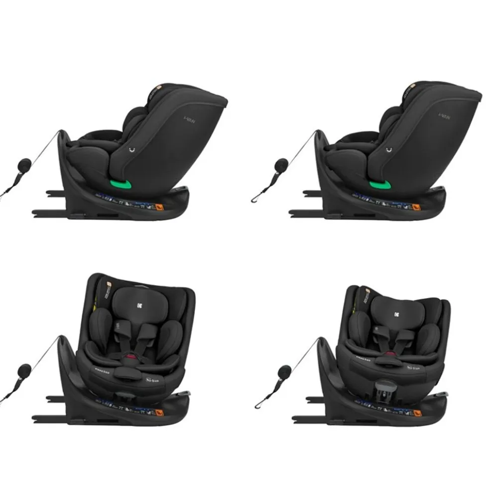 Kikka boo Kindersitz i-Van i-Size (40-150cm) Isofix Gruppe 0+/1/2/3 Kopfstütze schwarz