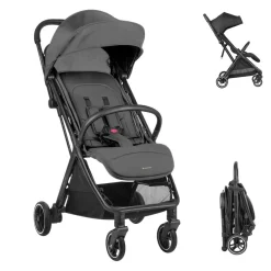 Kikkaboo Kinderwagen Buggy Lauren verstellbar faltbar Aluminiumrahmen bis 22 kg dunkelgrau