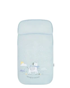 Kikkaboo Kinderwagen Fußsack Polar Friends Reißverschluss warmes Fleecefutter hellblau