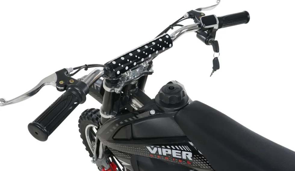 Kinder-Crossbike Viper, Elektro-Kindermotorrad, 1000 Watt, bis 24 km/h, Scheibenbremsen, ab 8 Jahren (Schwarz)