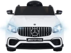 Kinder-Elektroauto Mercedes AMG GLC 63S Coupé, 4x4-Antrieb, Fernbedienung, 140 Watt, LED, EVA-Reifen (Weiß)