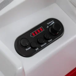 Kinder-Elektroauto VW T1 Camper Bus, Bremsautomatik, 3-5 km/h, Soft-Start, LED, Fernbedienung