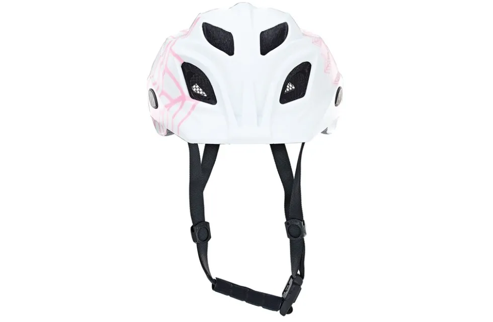 Kinder-Fahrradhelm, Inmold Technologie, mit LED-Licht und Reflektionsstreifen, Größe: 52-56 cm, Farbe: weiß