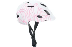 Kinder-Fahrradhelm, Inmold Technologie, mit LED-Licht und Reflektionsstreifen, Größe: 52-56 cm, Farbe: weiß