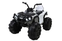 Kinderquad Bumper, Kinder-Elektroauto mit Fernbedienung, 70 Watt, Stoßdämpfer, Bremsautomatik, LED (Weiß)