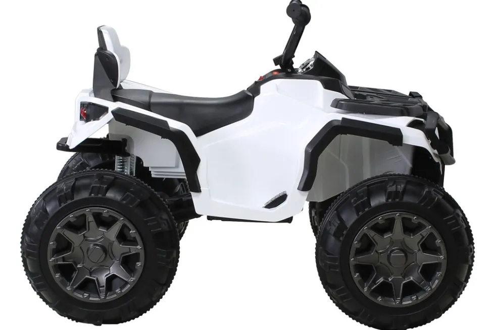 Kinderquad Bumper, Kinder-Elektroauto mit Fernbedienung, 70 Watt, Stoßdämpfer, Bremsautomatik, LED (Weiß)