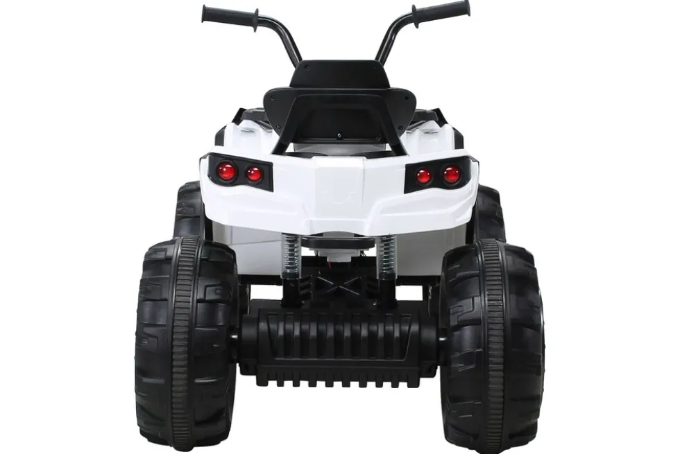 Kinderquad Bumper, Kinder-Elektroauto mit Fernbedienung, 70 Watt, Stoßdämpfer, Bremsautomatik, LED (Weiß)
