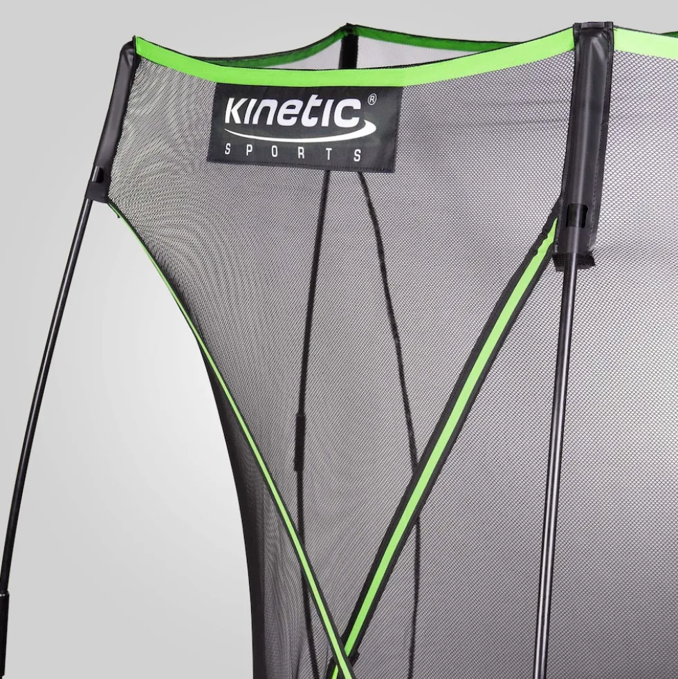 KINETIC SPORTS Trampolin Federlos-Design 'Bungee Safety Elite' - Outdoor Gartentrampolin für Kinder | Dunkelgrün Ø 244 cm Ø 244 cm