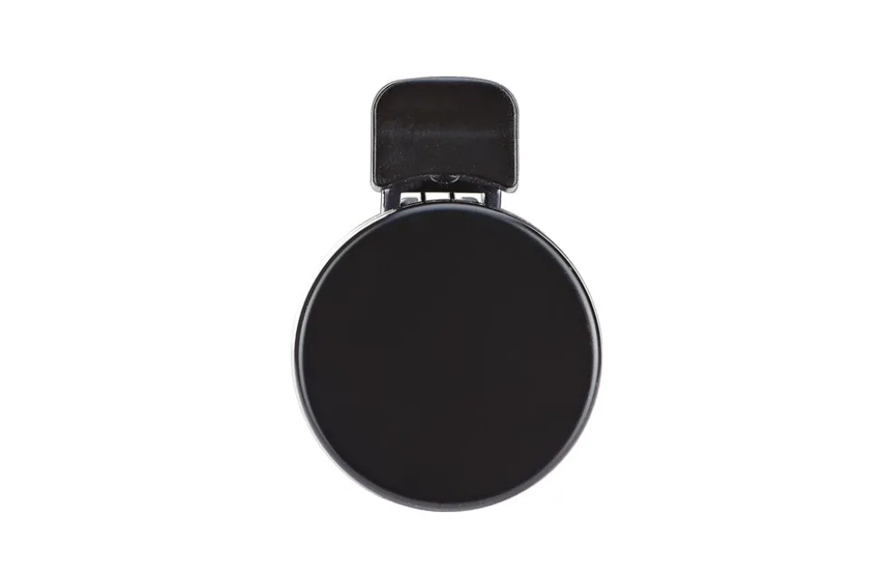 Klingel, flaches modernes Design, Klangkörper aus Stahl, Farbe: schwarz matt