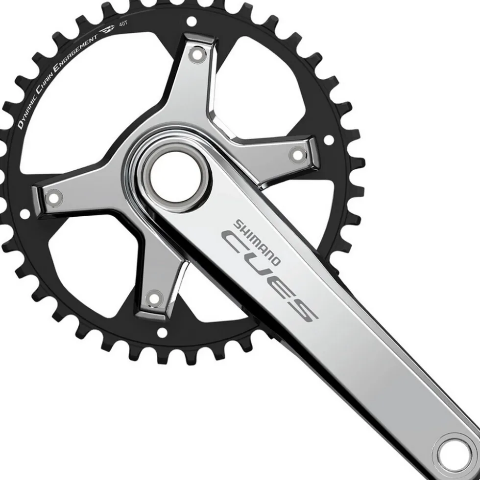 Kurbelgarnitur CUES FC-U6030-1 "Polished Silver Edition", 10/11-fach, 42T, 170 mm