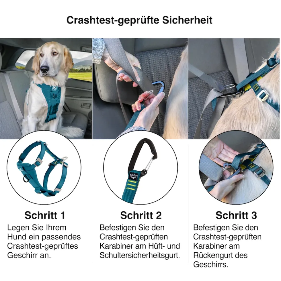 Kurgo Tru-Fit Autosicherheitsgeschirr für Hunde, Größe XS, Tintenblau