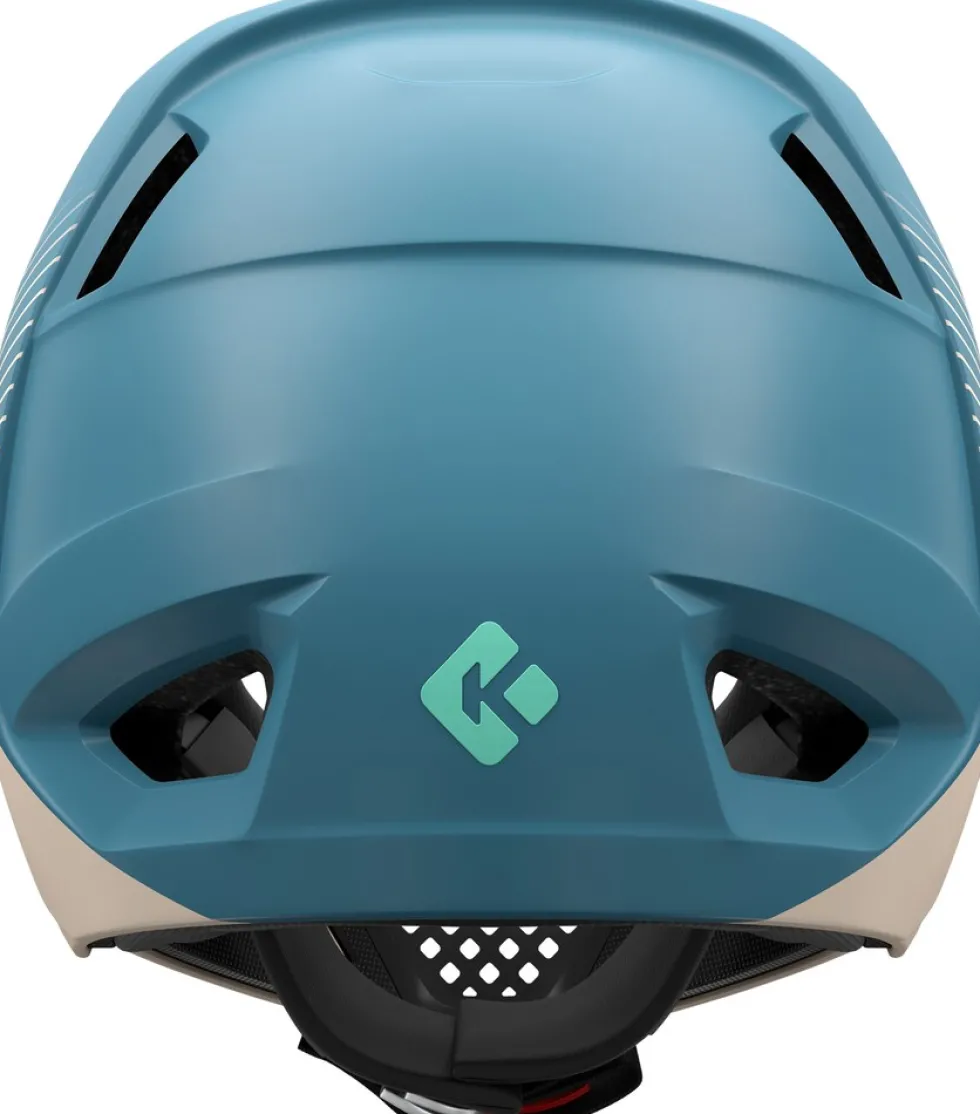 LAZER Full Face - Fahrradhelm Chase KinetiCore, beige-blau