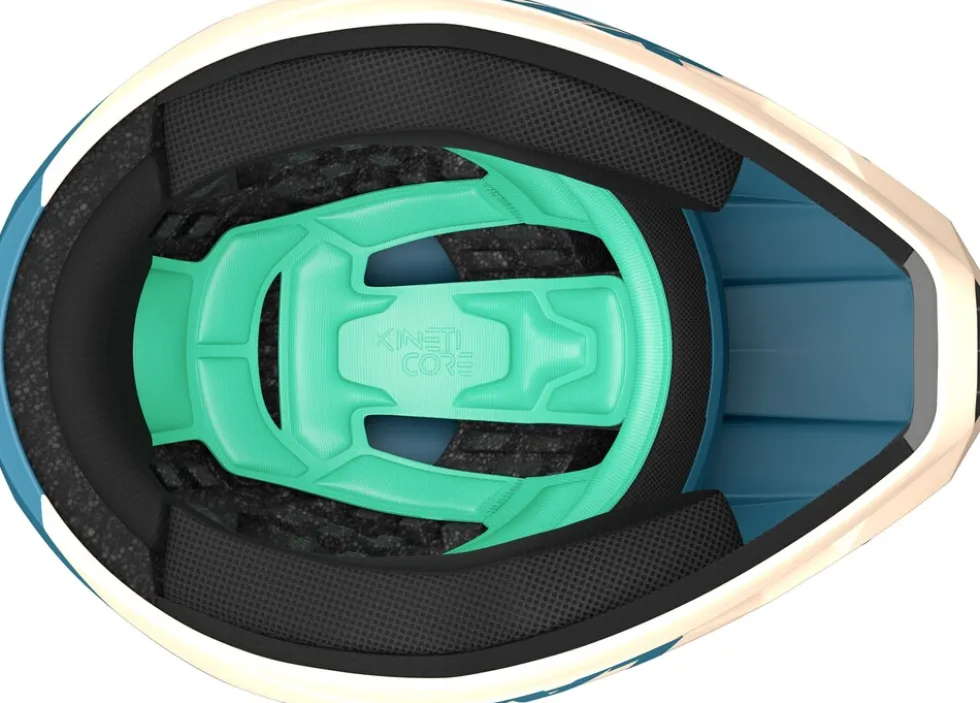 LAZER Full Face - Fahrradhelm Chase KinetiCore, beige-blau