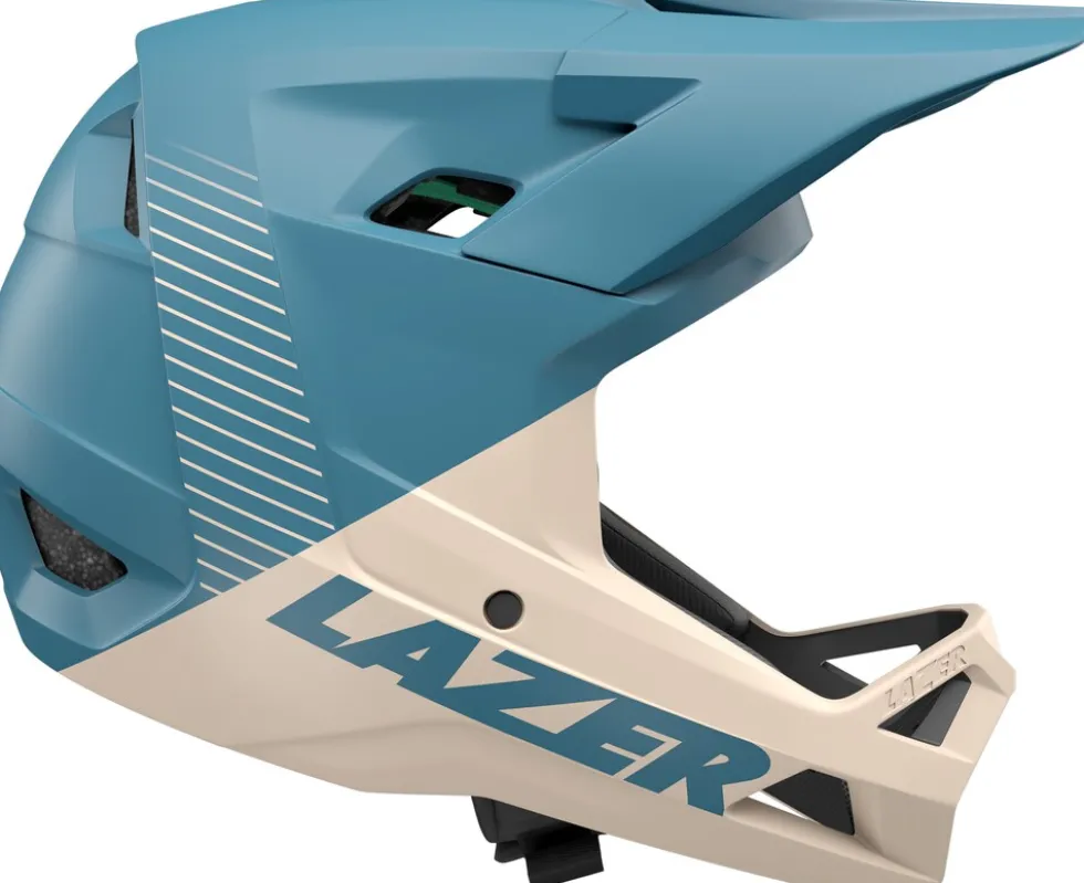 LAZER Full Face - Fahrradhelm Chase KinetiCore, beige-blau