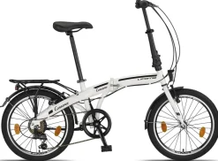 Licorne Bike Conseres Premium Falt Bike in 20 Zoll - Fahrrad für Herren, Jungen, Mädchen und Damen - Shimano 6 Gang-Schaltung - Hollandfahrrad Zoll:20;Farbe:Weiß/Schwarz