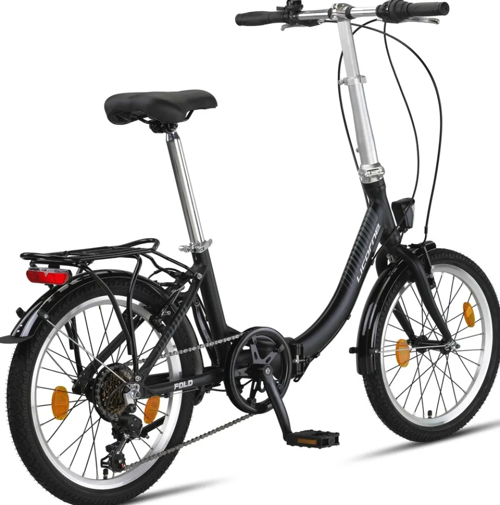 Licorne Bike Fold Premium Klapprad Stil:V-Bremse;Farbe:Schwarz/Anthrazit