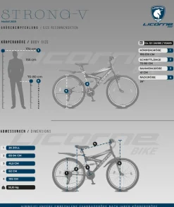 Licorne Bike Strong V Premium Mountainbike in 24 und 26 Zoll - Fahrrad für Jungen, Mädchen, Damen und Herren - Shimano 21 Gang-Schaltung - Vollfederung Zoll:26;Farbe:Anthrazit/Rosa