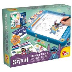 Lisciani 107582 - Disney Stitch - Zeichenschule mit Licht-Tisch zeichnen ausmalen Kreativset