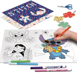Lisciani 107582 - Disney Stitch - Zeichenschule mit Licht-Tisch zeichnen ausmalen Kreativset