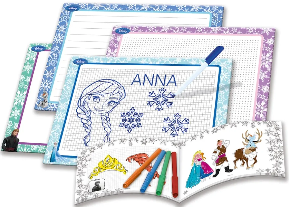 Lisicani 47833 - Frozen Zeichenschule Malset Schreibtafeln zeichnen malen kreativ Zeichenset