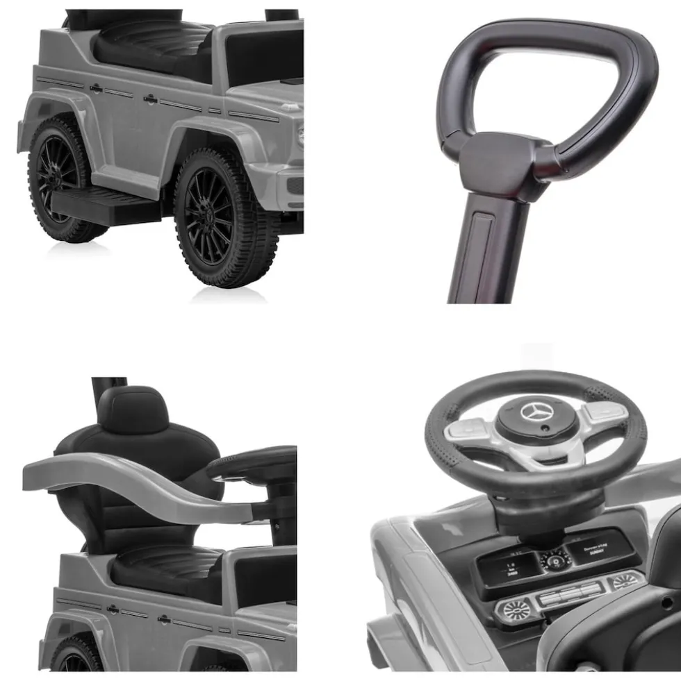 Lorelli Kinder Rutschauto Mercedes Benz G350 Schubstange Musikfunktion Staufach schwarz