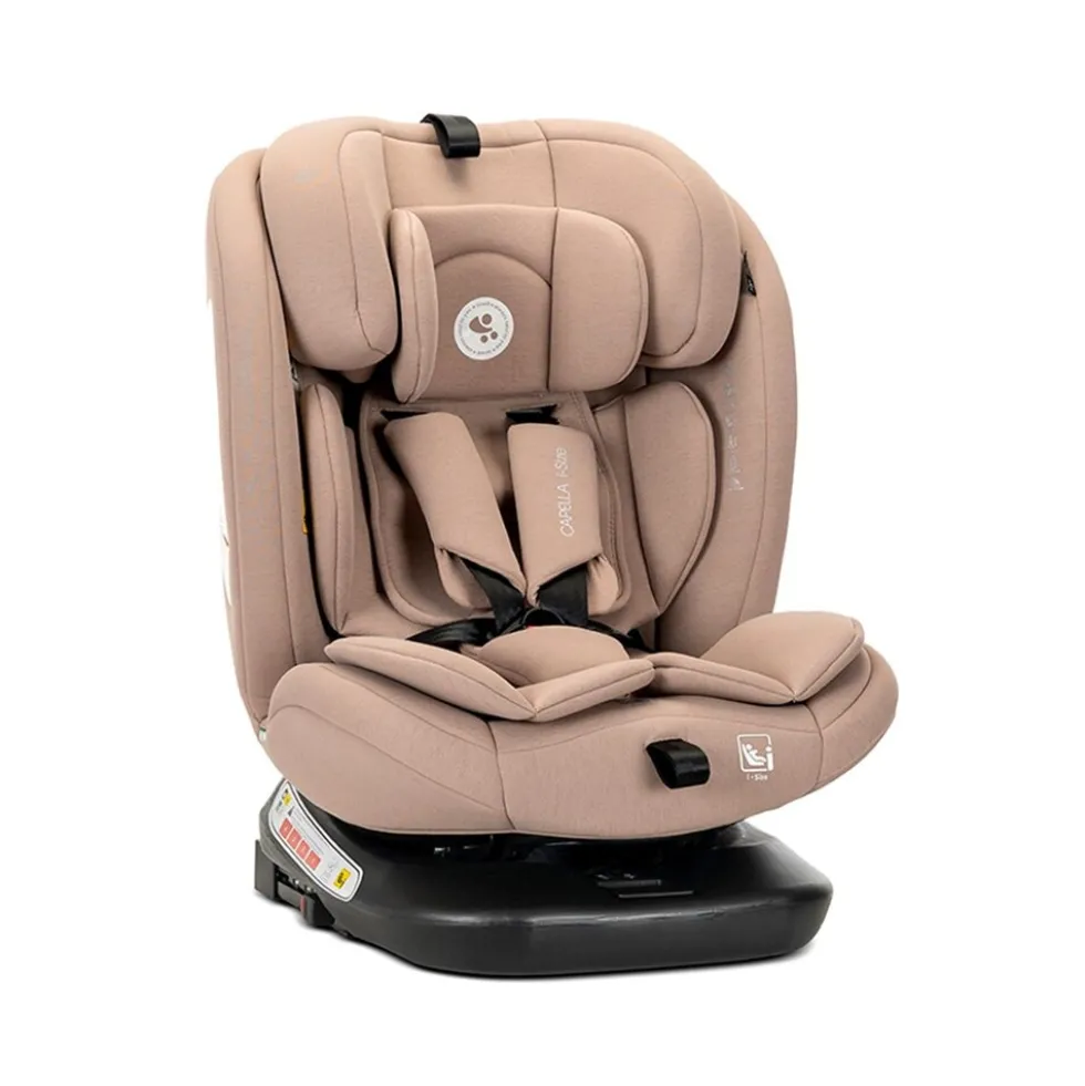 Lorelli Kindersitz Capella 40 - 150 cm Isofix Kopfkissen Kopfstütze verstellbar beige