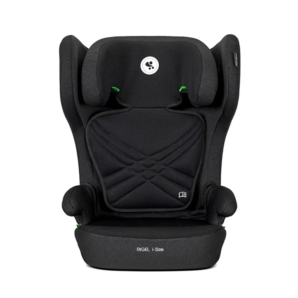 Lorelli Kindersitz Rigel i-Size (100-150cm) Gruppe 2/3 faltbar Isofix Kopfstütze schwarz