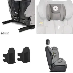 Lorelli Kindersitz Rio i-Size (76 - 150 cm) Isofix Top Tether Kissen verstellbar hellgrau