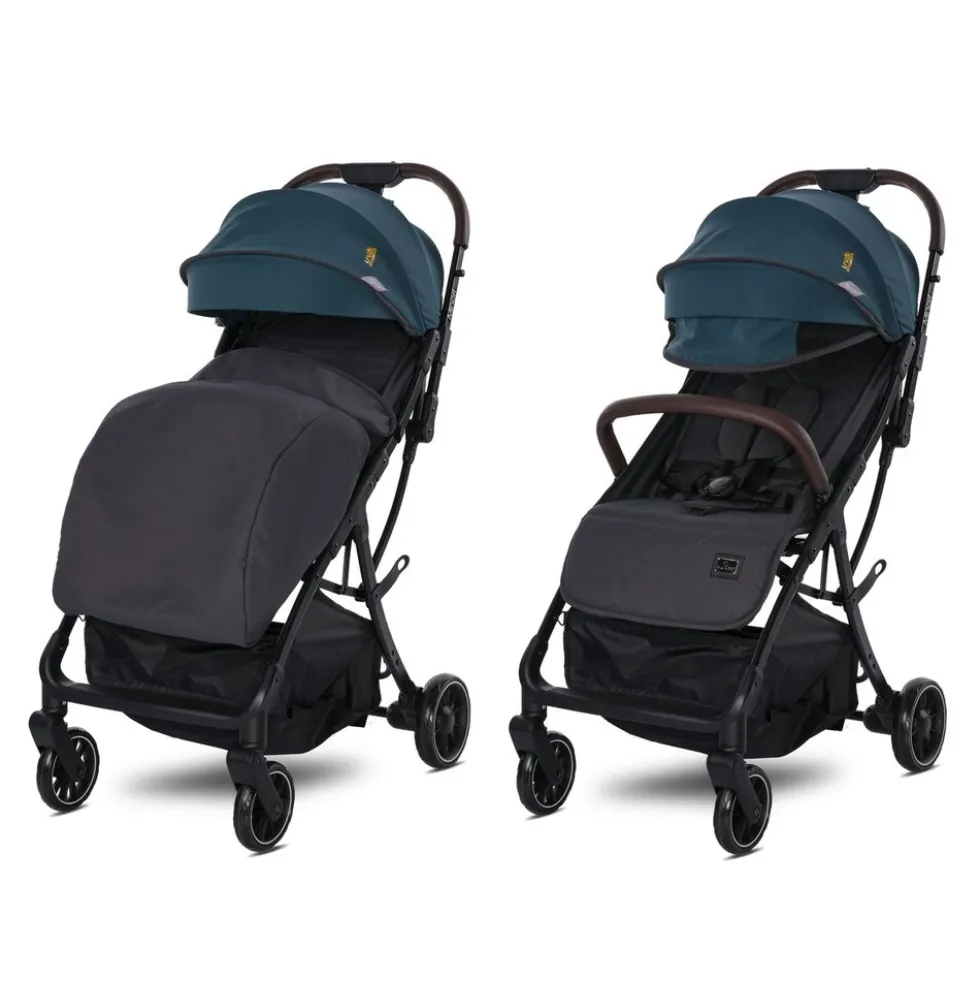 Lorelli Kinderwagen Buggy Minori faltbar PU-Räder Getränkehalter Fußabdeckung grün