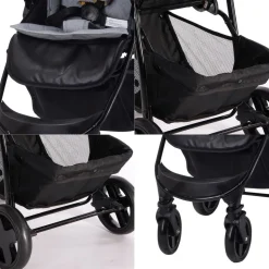 Lorelli Kinderwagen Buggy Olivia, Zubehörbox, Fußabdeckung, verstellbar, Korb gelb