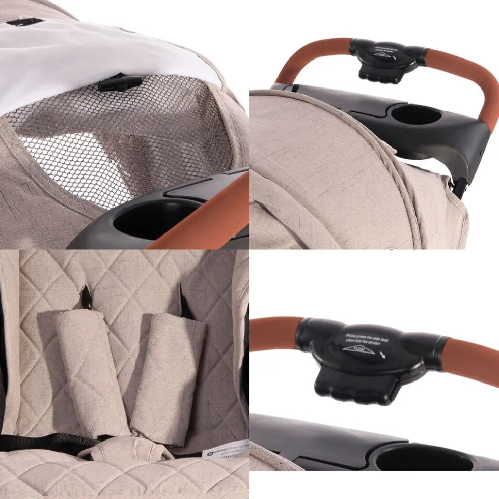 Lorelli Kinderwagen Buggy Olivia, Zubehörbox, Fußabdeckung, verstellbar, Korb gelb