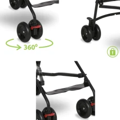 Lorelli Kinderwagen Buggy Vaya verstellbares Sonnendach, klappbar, Fußstütze blau