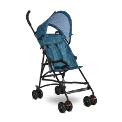 Lorelli Kinderwagen Buggy Vaya verstellbares Sonnendach, klappbar, Fußstütze blau