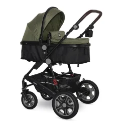 Lorelli Kinderwagen Lora faltbar Gummiräder Tragetasche Sportsitz Fußabdeckung grün