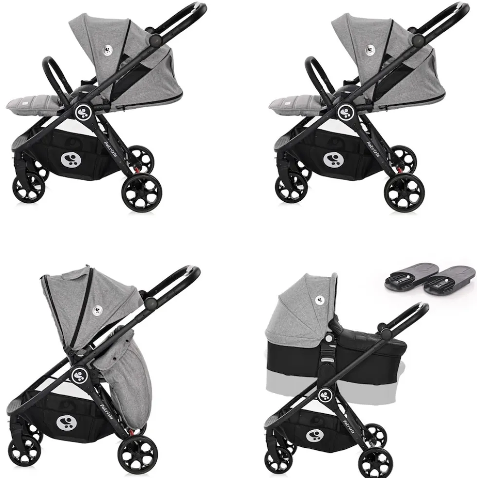 Lorelli Kombikinderwagen 2 in 1 Patrizia, Babywanne, Sportsitz, Sitz umkehrbar blau