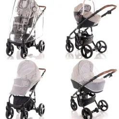 Lorelli Kombikinderwagen Rimini 2 in 1 Tragewanne Sportsitz Wickeltasche faltbar rot-schwarz