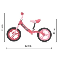 Lorelli Laufrad Fortuna 12 Zoll EVA-Reifen, Sitz und Lenker höhenverstellbar pink