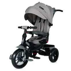 Lorelli Tricycle Jaguar 4 in 1 Schiebestange Sitz drehbar, verstellbar, Faltdach dunkelgrau