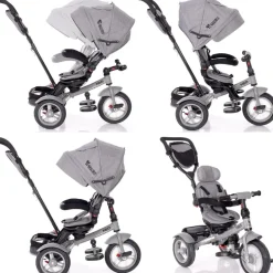 Lorelli Tricycle Neo 4 in 1 Luftreifen, Schiebestange, Sitz drehbar, verstellbar gelb