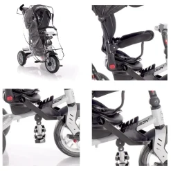 Lorelli Tricycle Speedy, Luftreifen, drehbarer Sitz, Musik, Licht, Schubstange grün