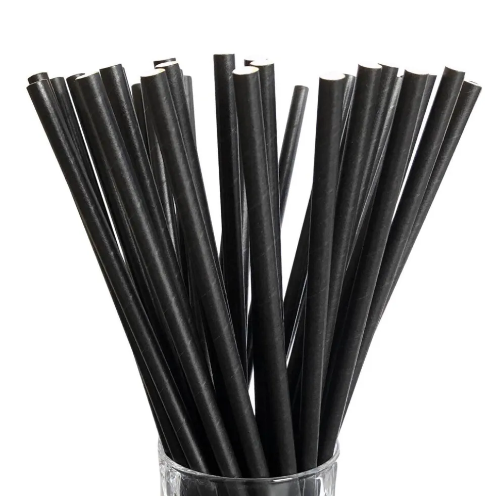LUXENTU Papier-Trinkhalme Jumbo 20 cm 100er Set