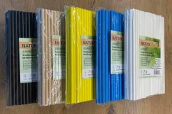 LUXENTU Papier-Trinkhalme Jumbo 20 cm 100er Set
