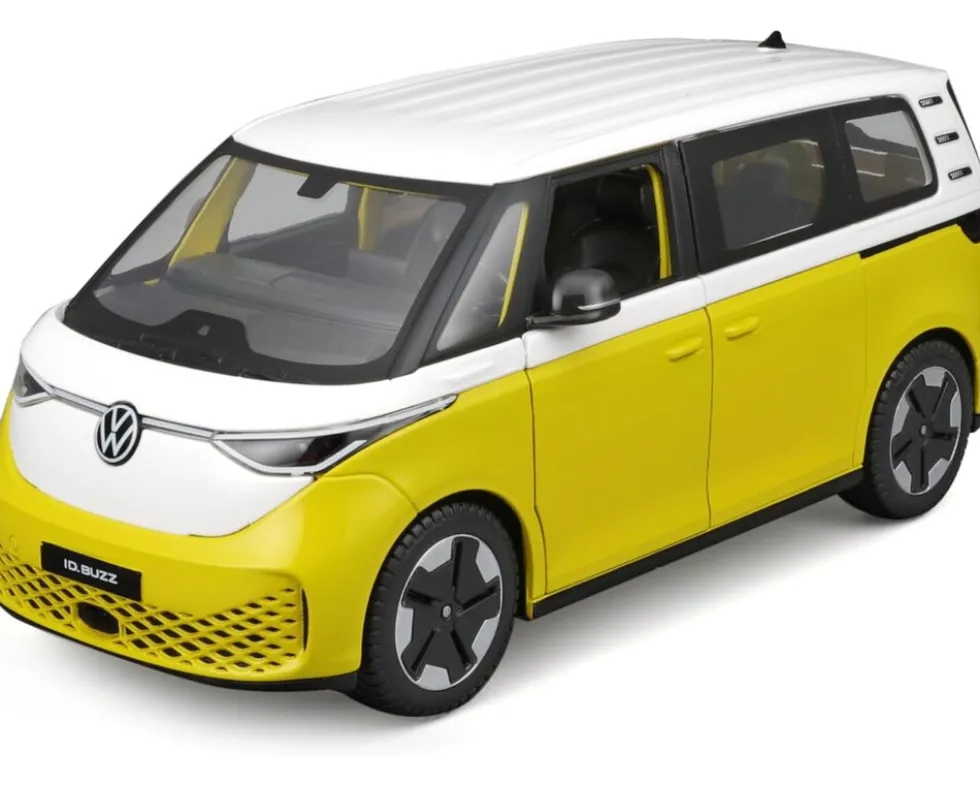 Maisto 32914Y - Modellauto - VW ID.Buzz (weiß-gelb, Maßstab 1:24) Modell Auto Spielzeugauto