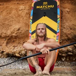 MATCHU Stand Up Paddle-Board Deluxe Mit Sitzfläche 10''6 - Aufblasbares SUP Board - Komplettset mit Zubehör