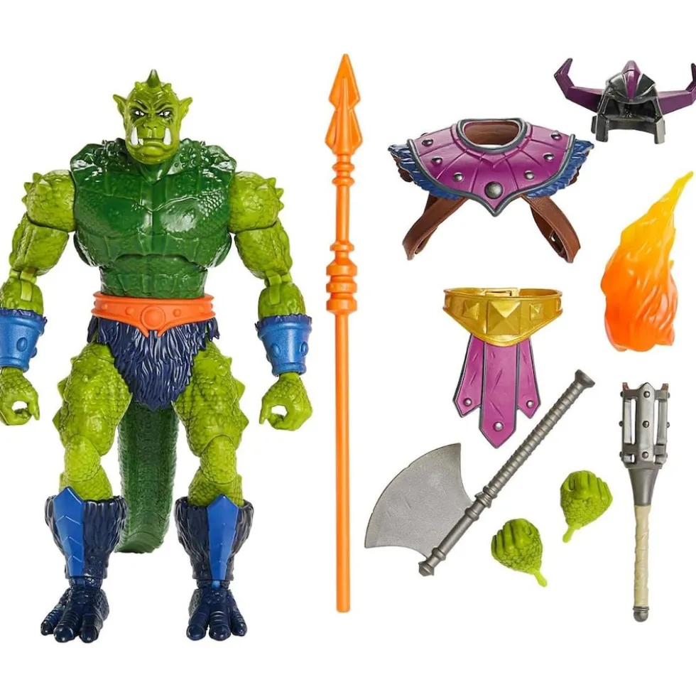 Mattel HLB68 - Masters of the Universe - New Eternia - Whiplash Actionfigur, 20 cm