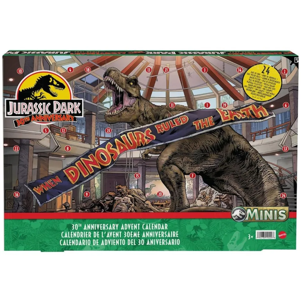 Mattel HTK45 - Jurassic World - Adventskalender, 30. Jubiläum