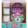 Mattel HWP20 - Polly Pocket - 35 Jahre Jubiläum – Partytime Stamper Compact Remake (1992) – Sammleredition mit Spielset, 2 Figuren uvm.